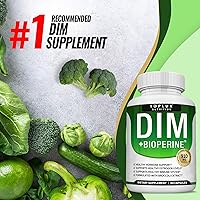 Vista 7 de Dim Supplement 910 mg Plus BioPerine Complex - Diindolilmetano para apoyar el equilibrio hormonal y el metabolismo del estrógeno, ayuda
