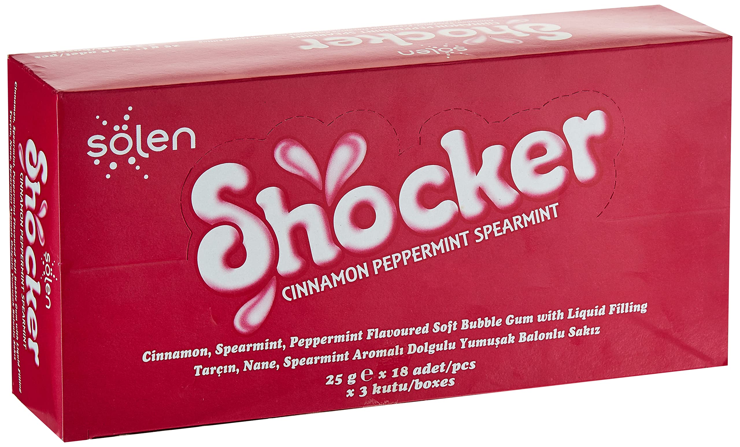 Solen Shocker Gum Red, 18 X 25 Gm