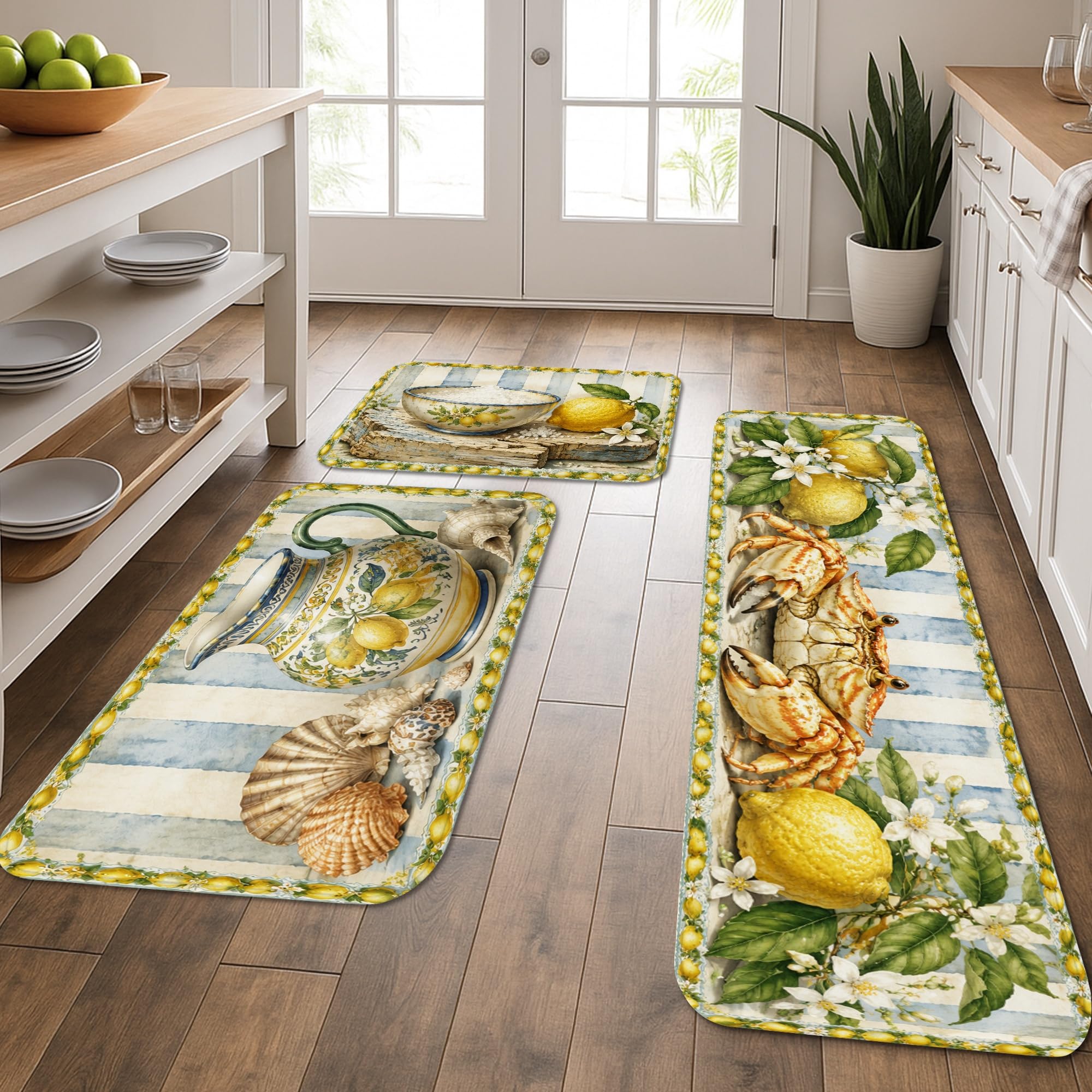 Tapis de cuisine pour évier buanderie et salle de bain lot de 3
