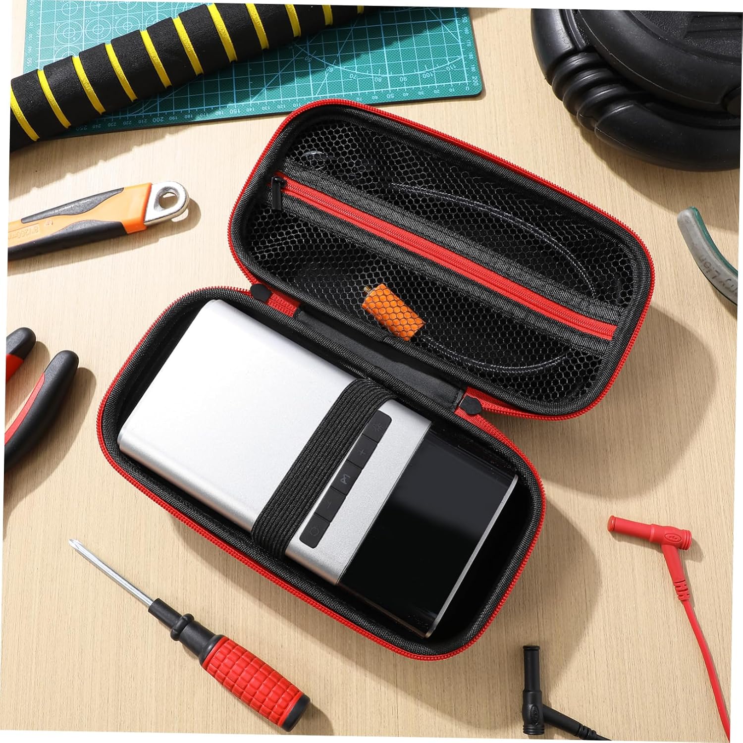 Air Pump Storage Organizer Case for Car Tire Inflator Oxford Bag with Ample Space for Accessories Protective Carrying for Air Compressors and Pumps