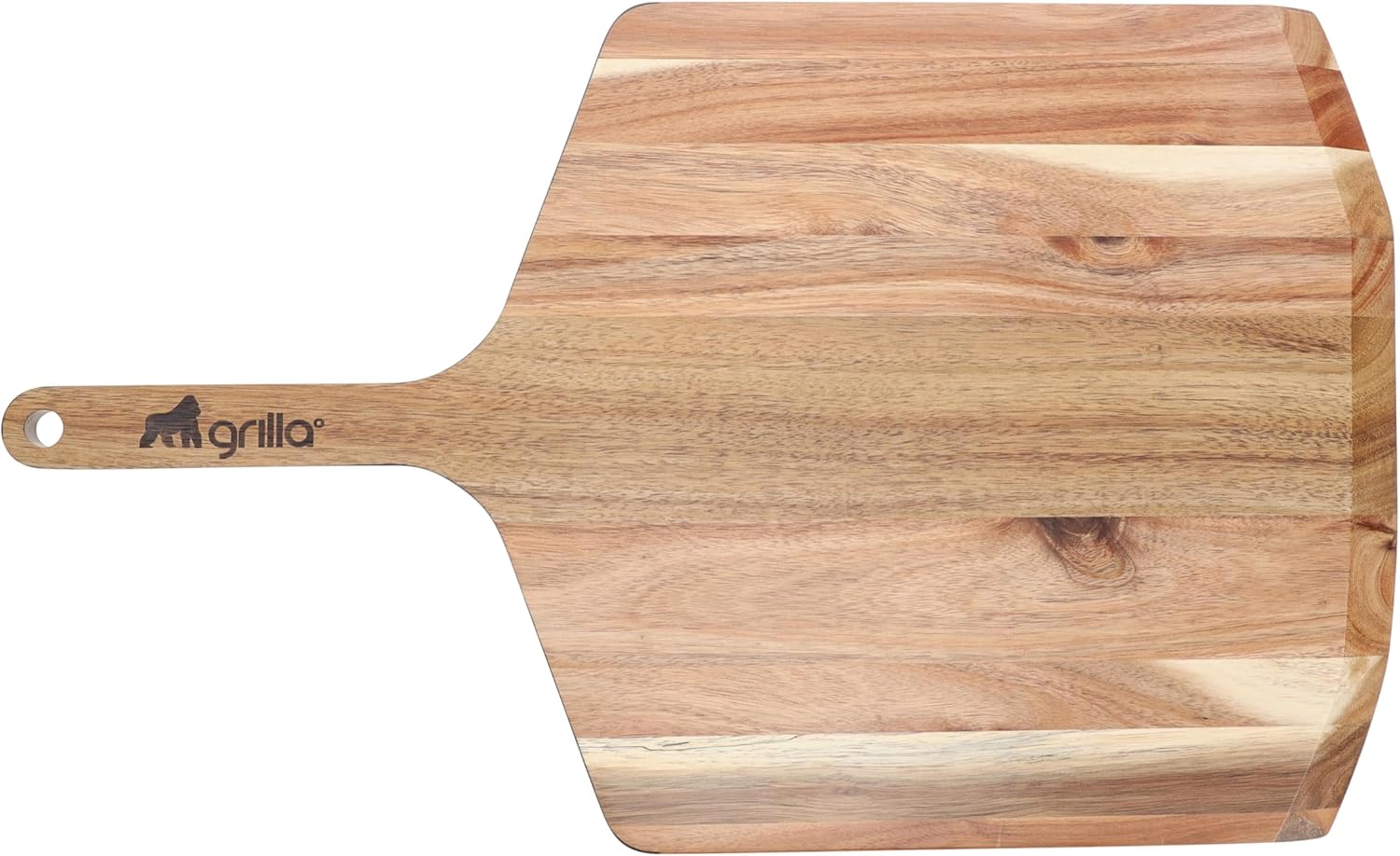 Grilla Wooden Pizza Peel 14" Food Grade, Water and Heat Resistant, with Dense Grain for Pizza Baking and Serving, Works with the Grilla Pie-Ro