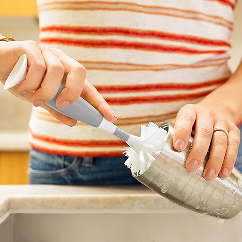 Miniatura 3 de Munchkin Cepillo para botella de cerdas gris paquete de 2 Blue, Grey