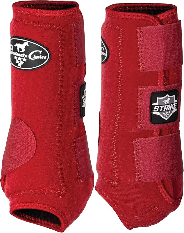 Bota de Proteção para Cavalos STRIKE SMB com Neoprene VenTECH Professional's Choice – Large, CRIMSON