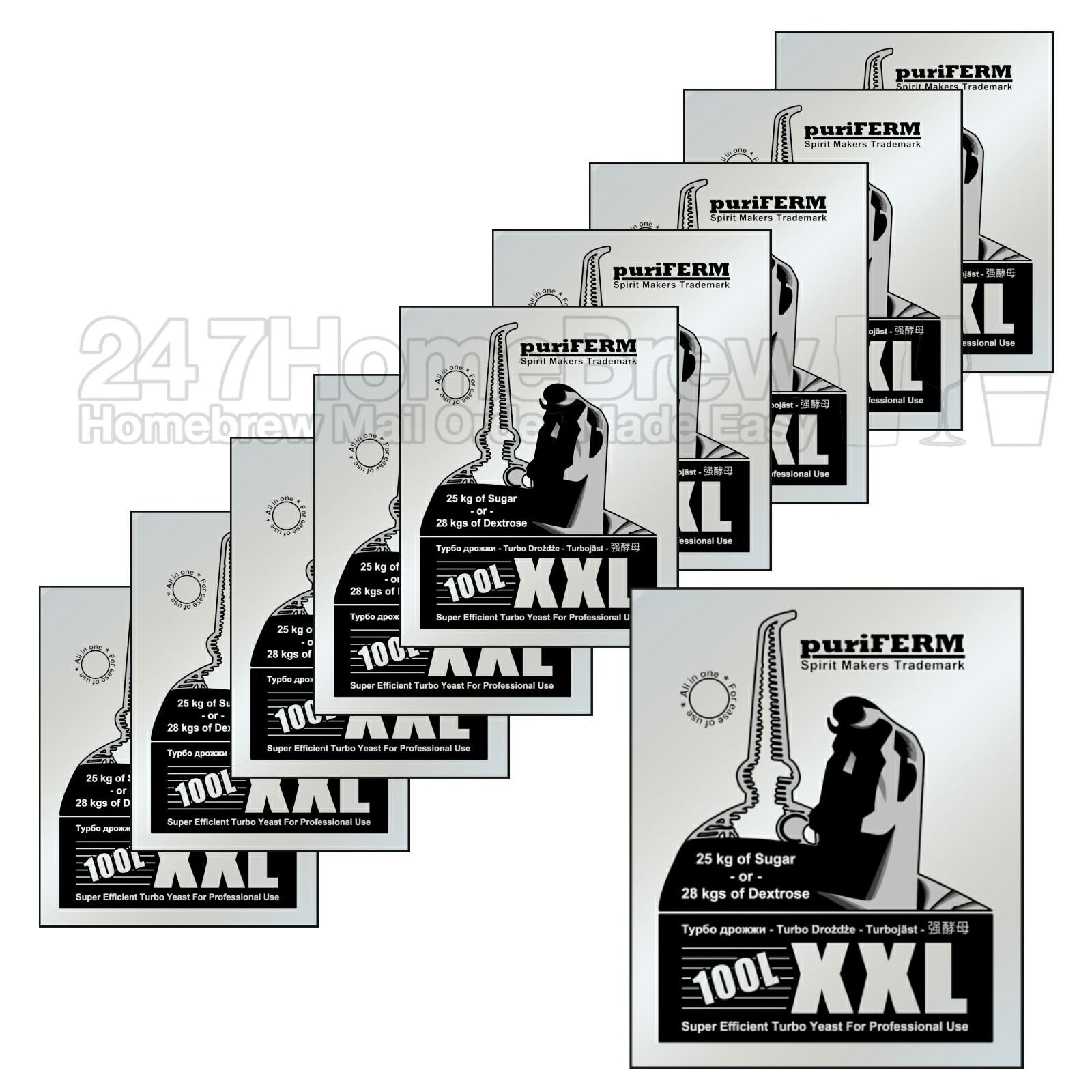 10x Puriferm XXL Turbo - for 100 litres Commercial Grade