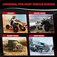 Vista 6 de Kit de cuerda de cabrestante sintética de 1/4", 1/4 Pulg x 15 Mt 4,500 Kg de resistencia cuerda de cabrestante ATV con gancho de acero, guía, tapón