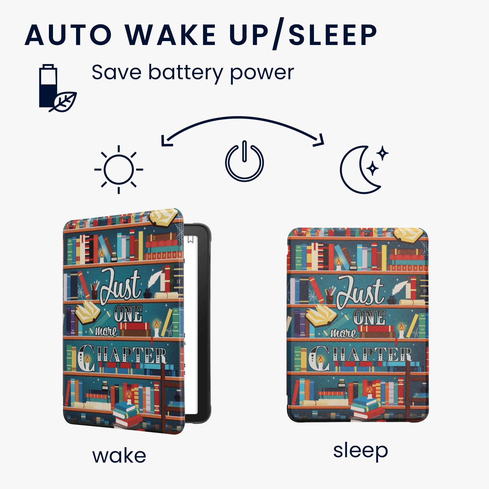 kwmobile Étui Compatible avec Amazon Kindle Paperwhite (2024)/Colorsoft Coque - Étui à Rabat magnétique Tablette eReader Similicuir - Multicolore