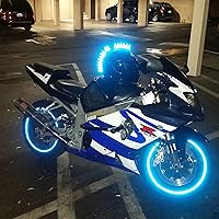 Vista 5 de Cinta reflectante azul de gran intensidad con derechos de autor de customTAYLOR33. Cinta de seguridad (Debes elegir el tamaño de la cinta), Azul