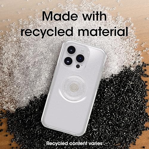 Miniatura 6 de OtterBox Funda transparente para iPhone 14 Pro Max (solamente) Otter + Pop Symmetry Series - STARDUST POP (transparentebrillantina), PopSockets