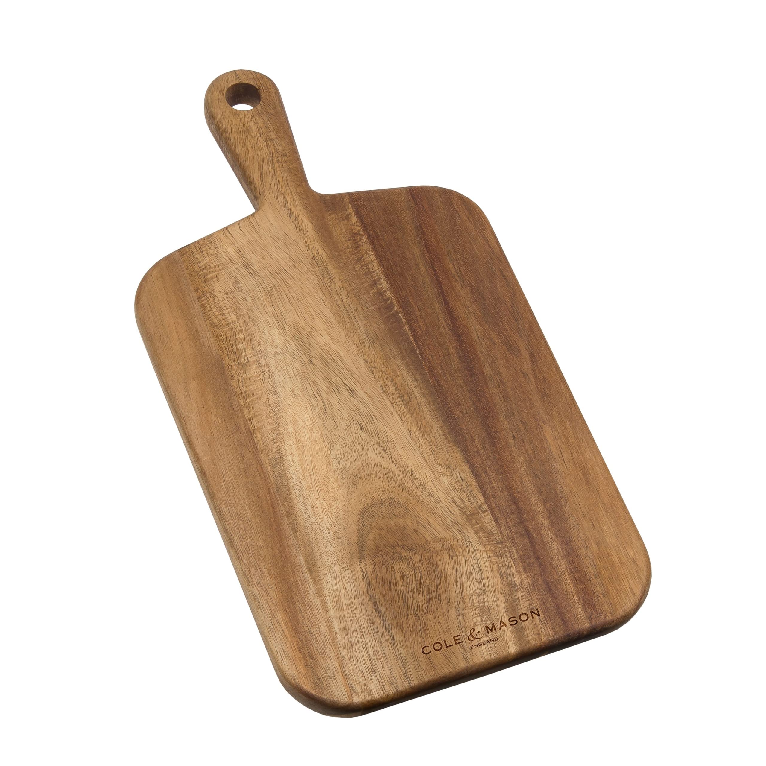 Cole & Mason Brown Barkway Acacia Small Board With Handle In