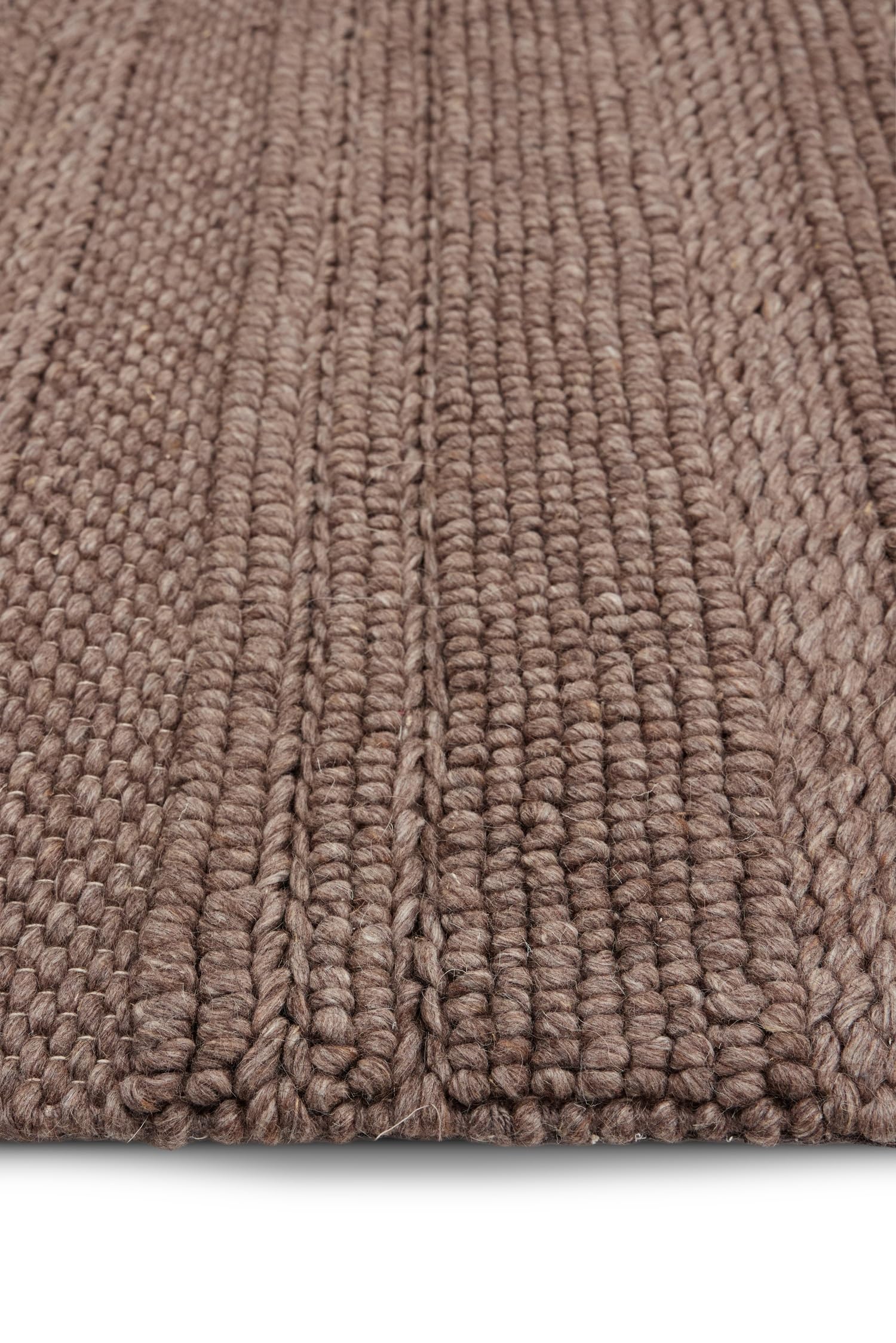 Lord of Rugs Tapis en laine tissée à la main pour salon, chambre à coucher, couloir - Tapis traditionnel rustique et luxueux en laine tissée à la main - Marron - Taille S : 80 x 150 cm