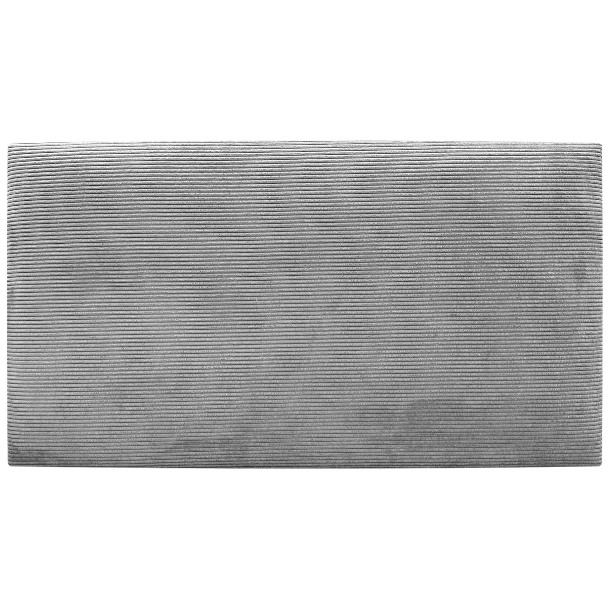 DHOME Testiera in Velluto Liscio a coste tinta unita di fascia alta Testiera imbottita moderna Letto di lusso Camera da letto imbottita (Grigio, 110 cm)