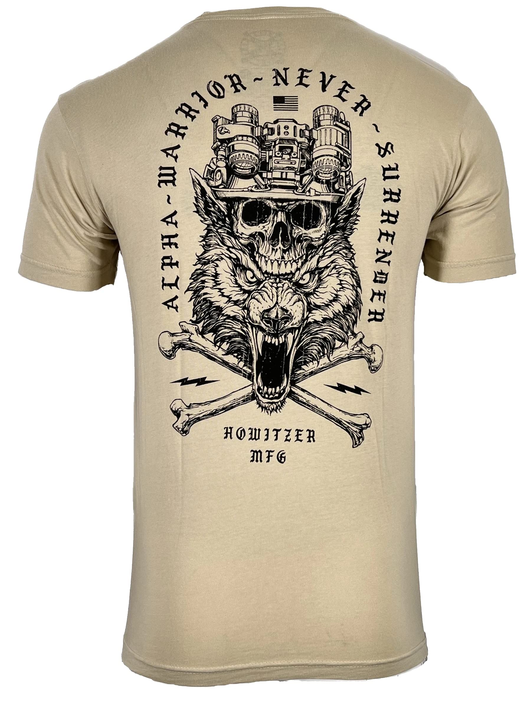 Howitzer Style Men's T-Shirt Alpha Warrior Military Grunt