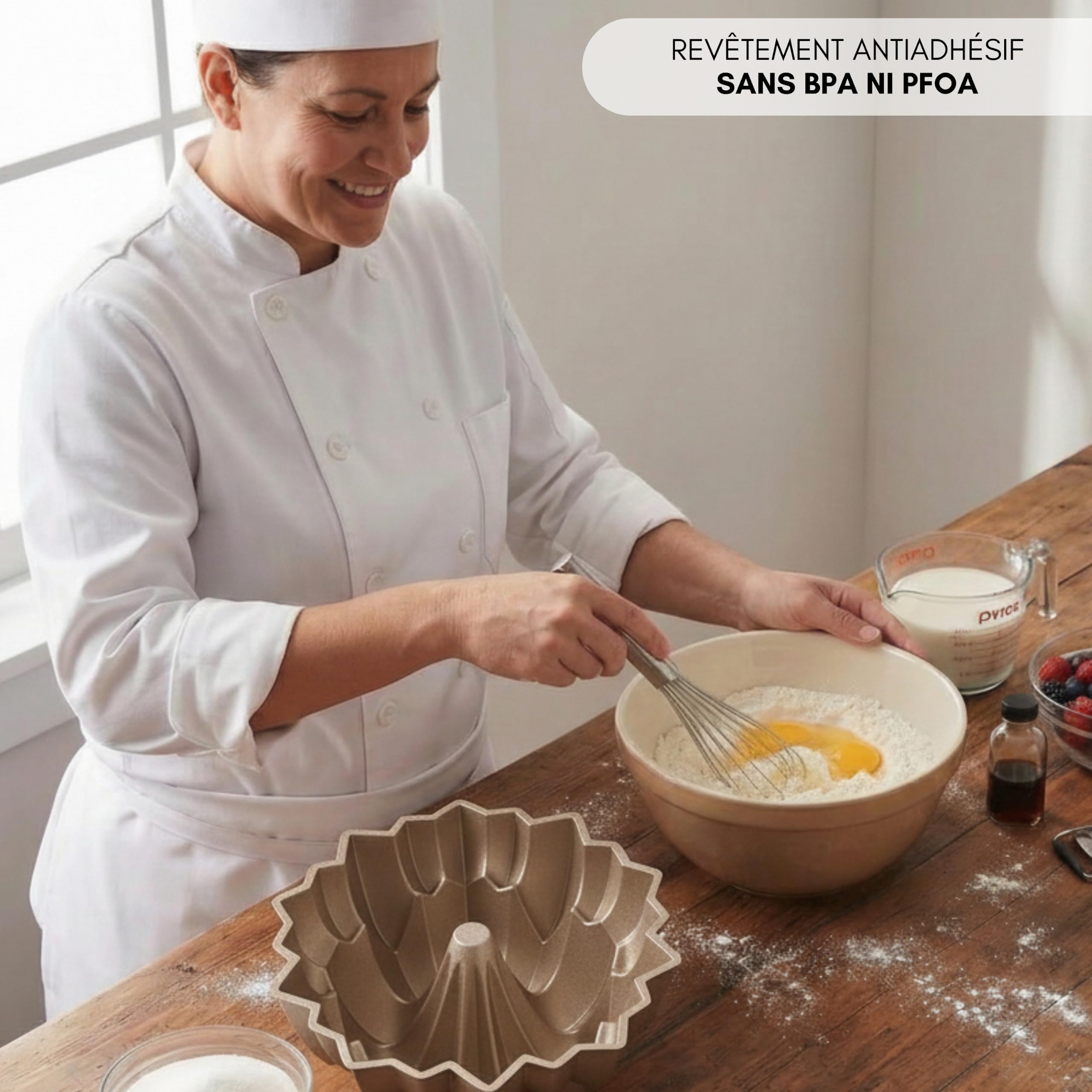 Erreke Moule à Gâteau avec Double Revêtement Antiadhésif, Cascade | Moule Kouglof. Moule Gateau. Moule à Tarte. Aluminium Moulé Résistant. Savarin Cuisson Uniforme. Pour Pâtisserie Maison