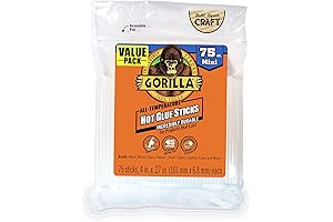 Gorilla 4 Inch Clear Mini Hot Glue Sticks 75Ct.