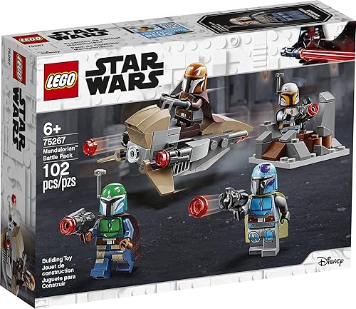 Miniatura 4 de LEGO Star Wars Mandalorian Battle Pack 75267 Mandalorian Shock Troopers y Speeder Bike Kit de construcción; gran idea de regalo para cualquier fan