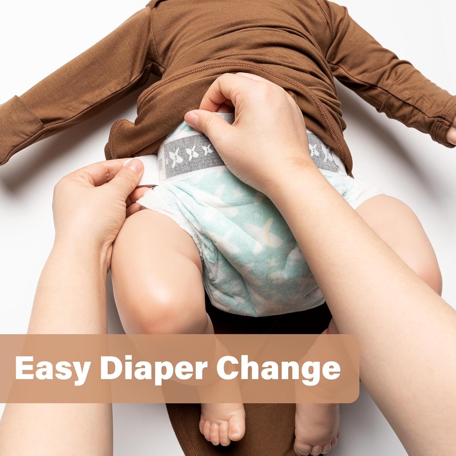 Super Soft Silky Infant Long Sleeve Sleeper for Baby Girl and Boy Sleeping Bag with Mittens and Hat Set (Extra Long), Unisex Plain Coming Home Outfit, 0-3 Months - Image 4