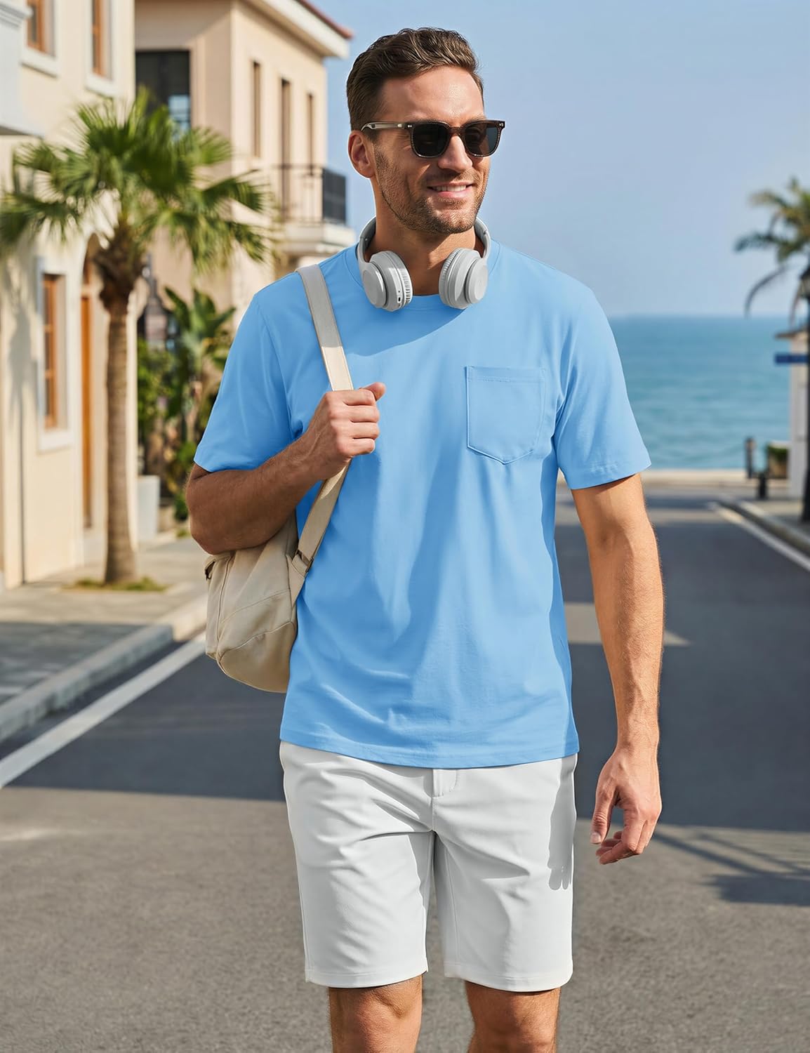 TACVASEN Men's Pocket T-Shirts Cotton Short Sleeve Tshirts Soft Crew Neck Lightweight Casual Basic Plain Summer Tees - Image 2