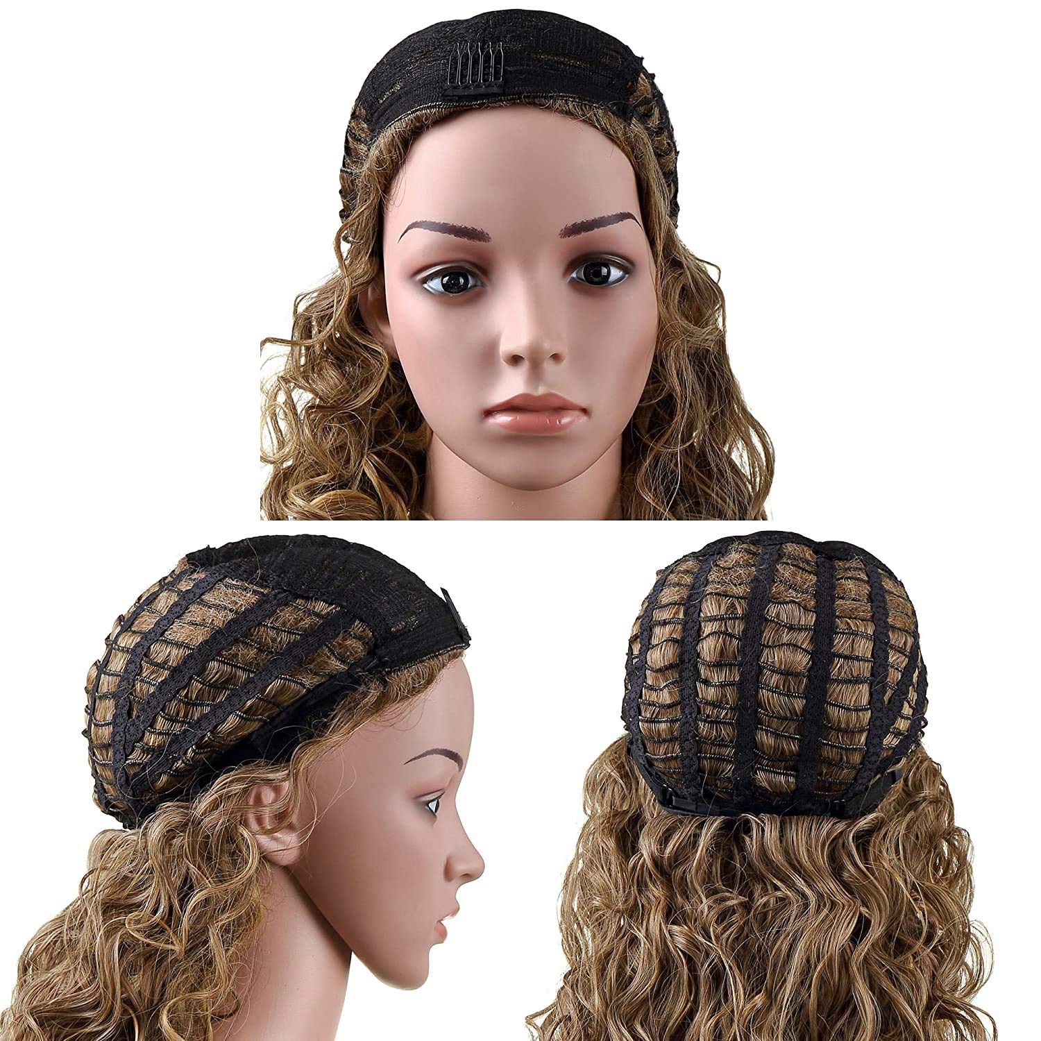 Onedor Long Hair Curly Wavy Full Head Halloween Wigs Cosplay Costume Party Hairpiece (6#-Chestnut Brown) - Image 10