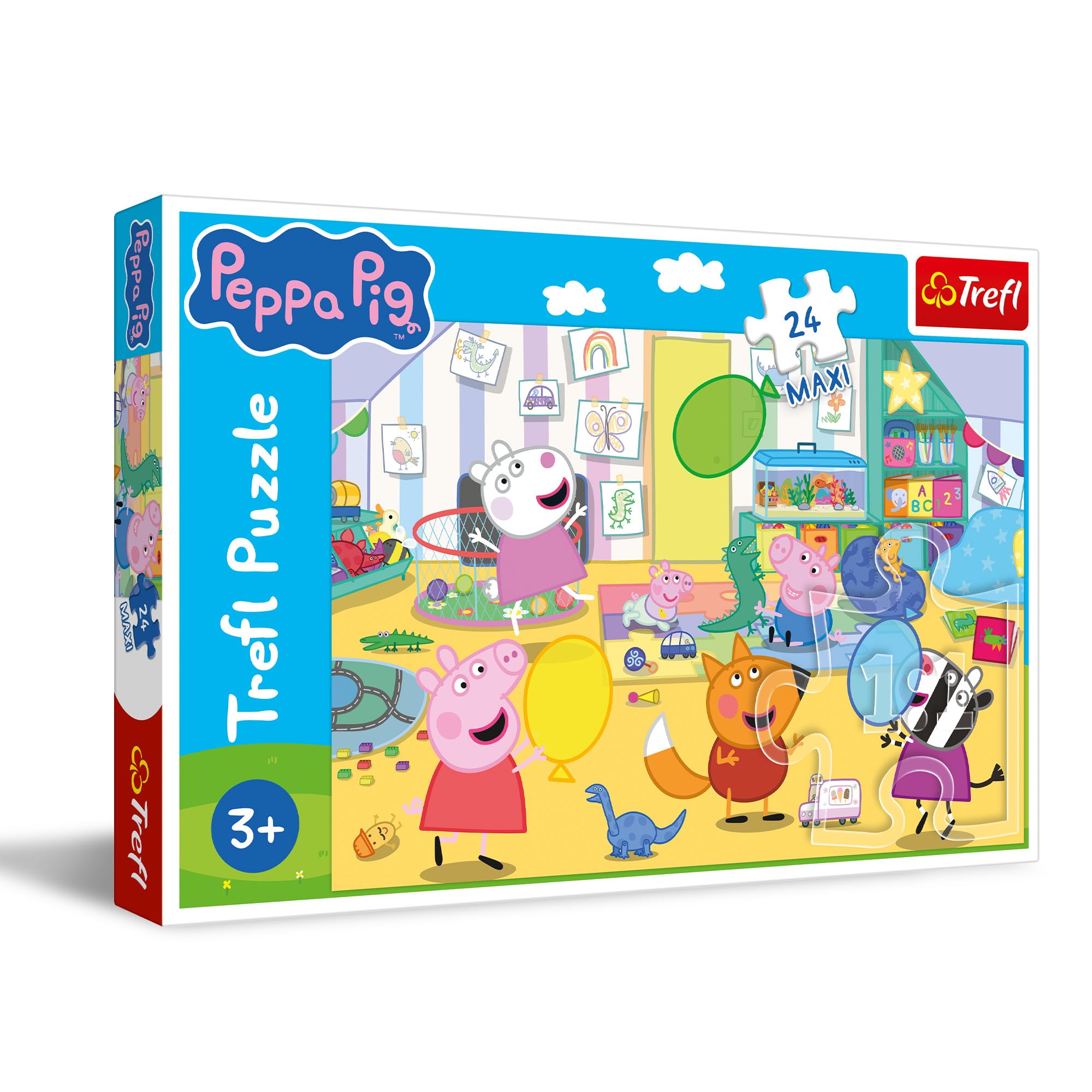 Trefl - Świnka Peppa, Piękna Peppa - Puzzle 24 Maxi - 24 Duże Elementy, Kreatywna Rozrywka, dla Dzieci od 3 lat