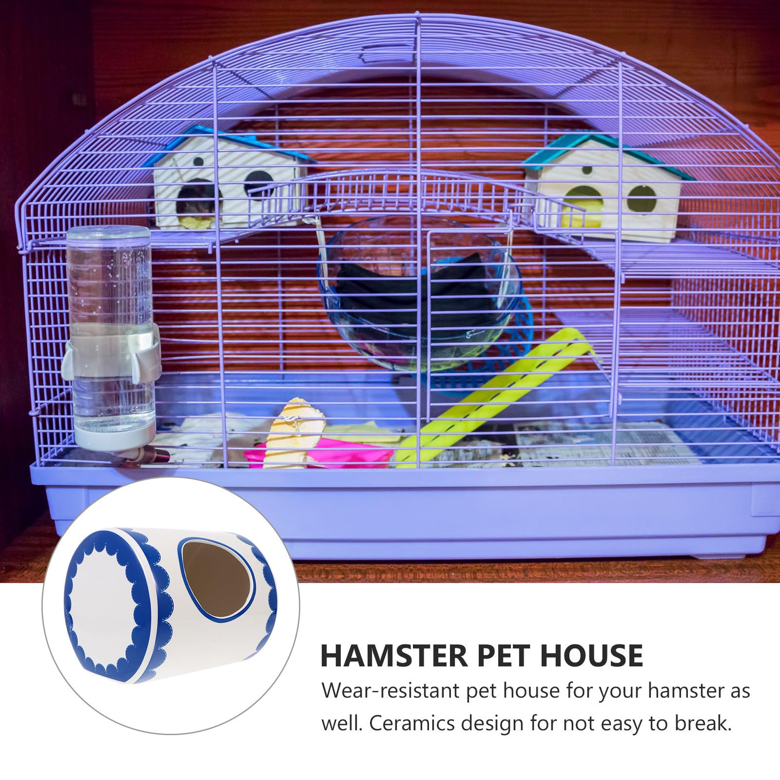Healeved Sommerstimmung Keramik Hamster Haus als Kühles Versteck mit Robustem Material und Stilvollem Design für Kleintier Zubehör im Sommer