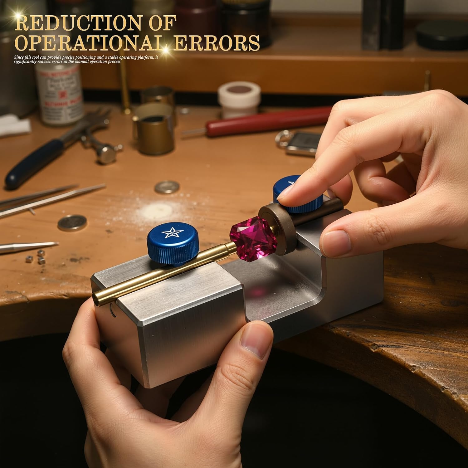 Precision DOP Stick Transfer Jig, Professional Heavy-Duty Gem Dop Stick Alignment Calibrator Locator for Lapidary Gem Faceting Machine Tool, Horizontal or Vertical, 6.0mm & 5.8mm Dops