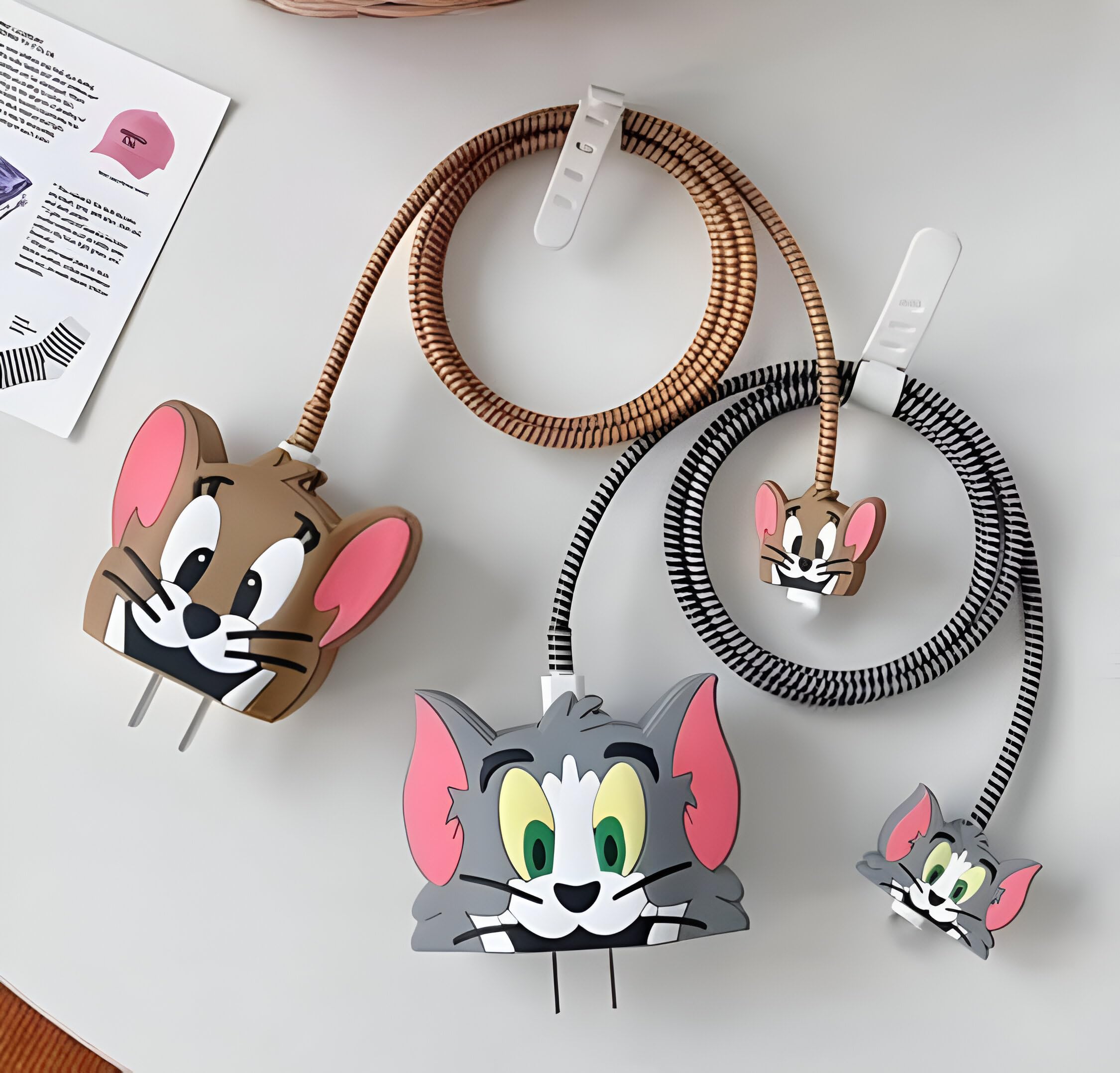 Cute 3D Cartoon Design Case Cover for iPhone Adapter Compatible with 18W and 20W Charger Only 360° Full Protection Silicone Case Cover 4 in 1 (Charger Not Included) (Tom & Jerry Combo) (B0DGDB66T4) Amazon Price History, Amazon Price Tracker
