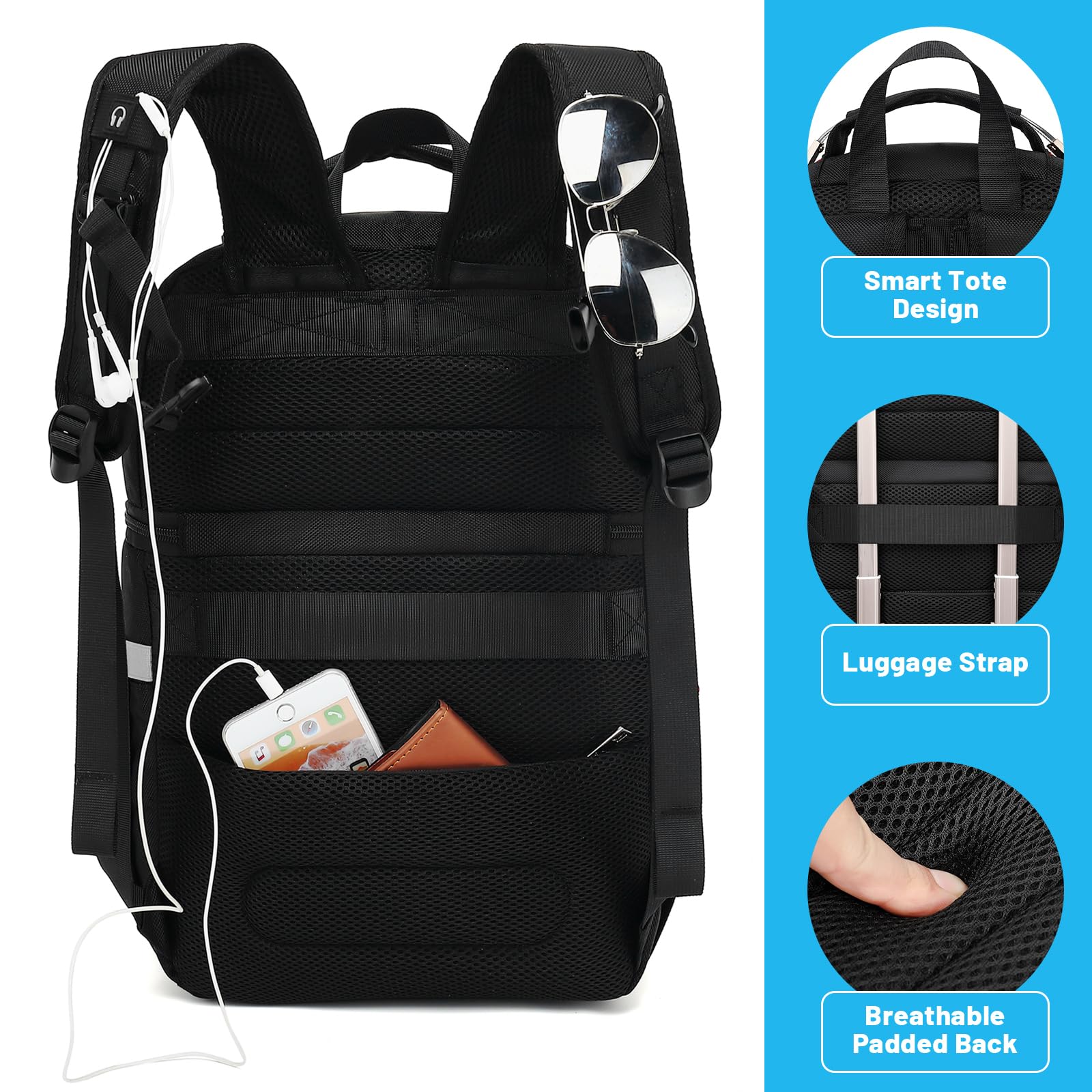 Isolierter Kühlrucksack – hält 30 Dosen heiß / kalt für bis zu 12 Stunden – wasserdichte und auslaufsichere weiche Kühltasche – isolierter Rucksack Kühler – Lunch-Rucksack für Männer und Frauen