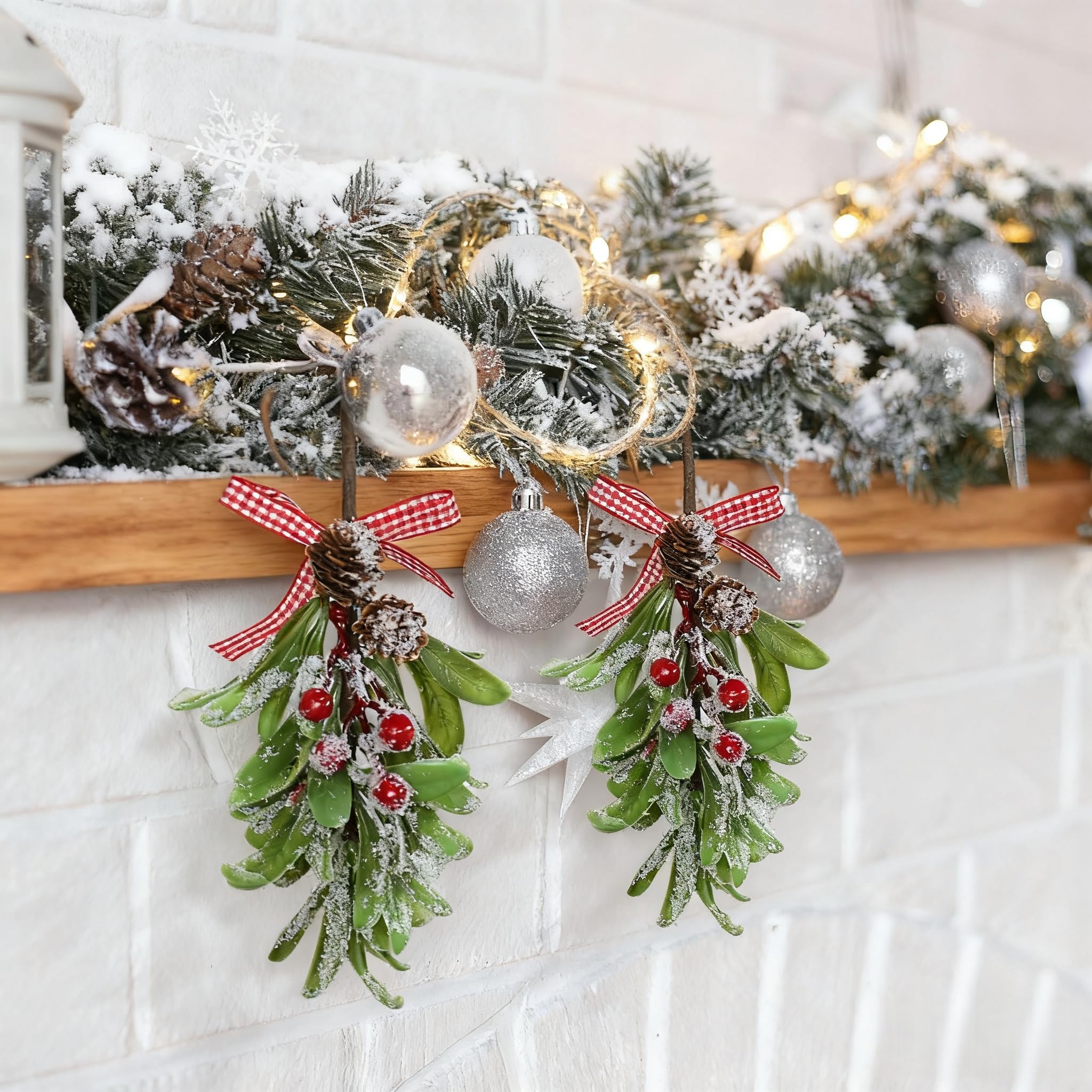 Kerstkaart met hert en takken groen | Kaartje2go