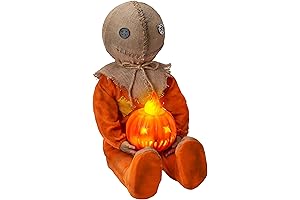 Spirit Halloween Trick 'r Treat Light-Up Sitting Sam Doll: A Spine-Tingling Halloween Essential