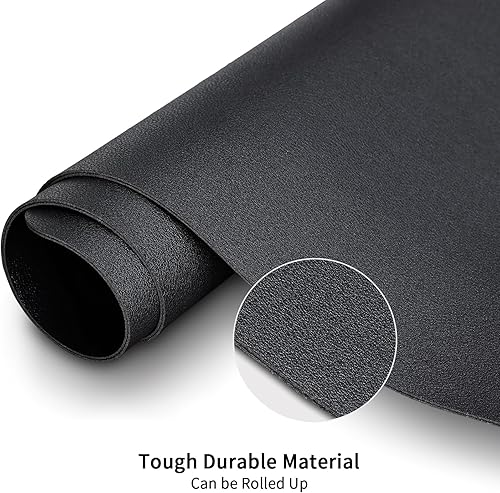 Miniatura 4 de KINGFOM - Protector de escritorio para oficina, organizador de cuero sintético secante con superficie cómoda para escritura