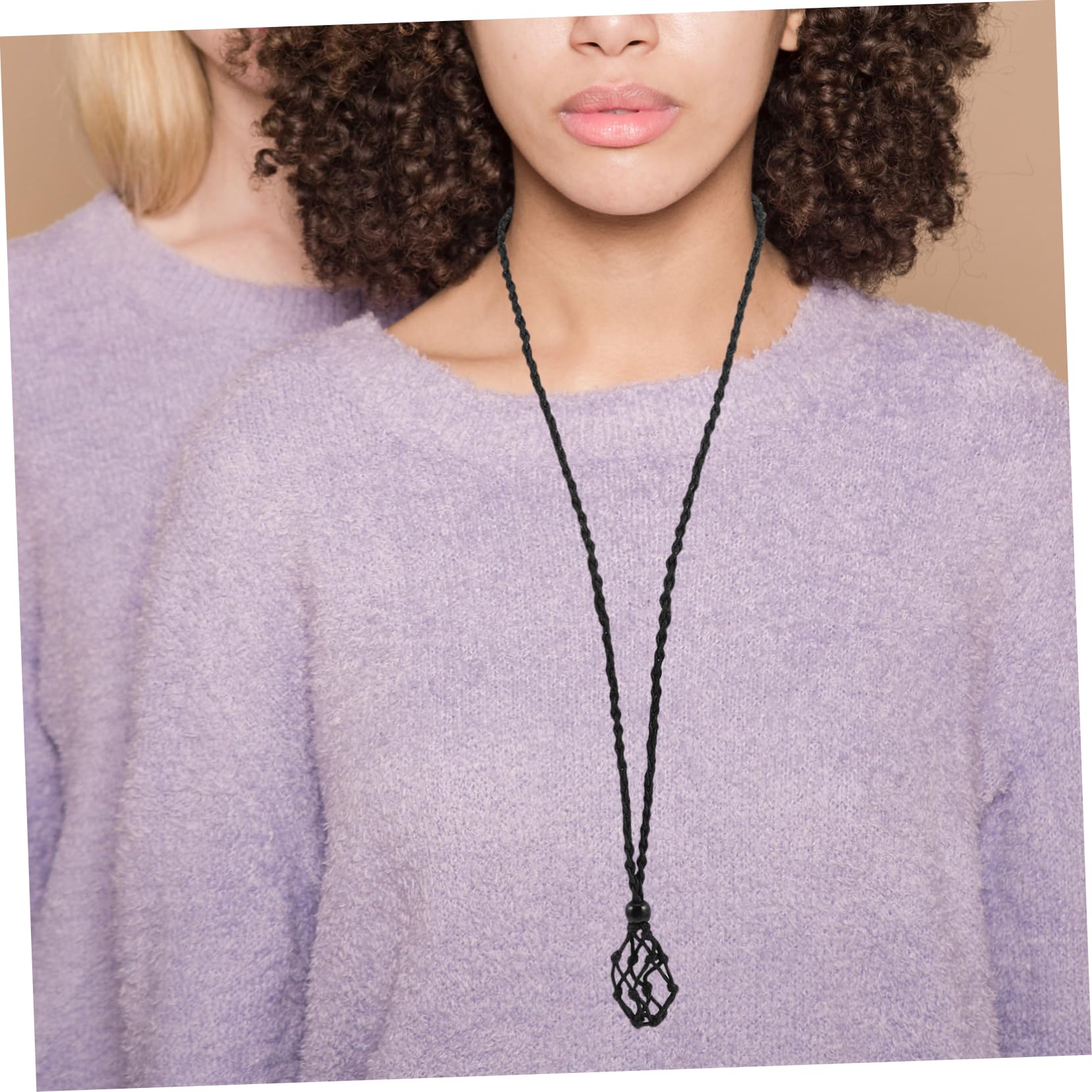 Cordino Regolabile per Collana Porta Pietre di Cristallo 24 Pezzi | Tessuto Nero, Intreccio Artigianale, Uso per Progetti DIY e Occasioni Casuali