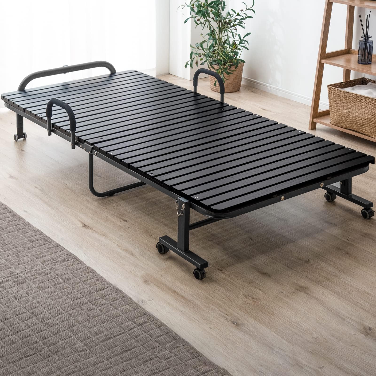 Amazon｜ベッド シングル 折りたたみベッド すのこベッド 桐 耐荷重約