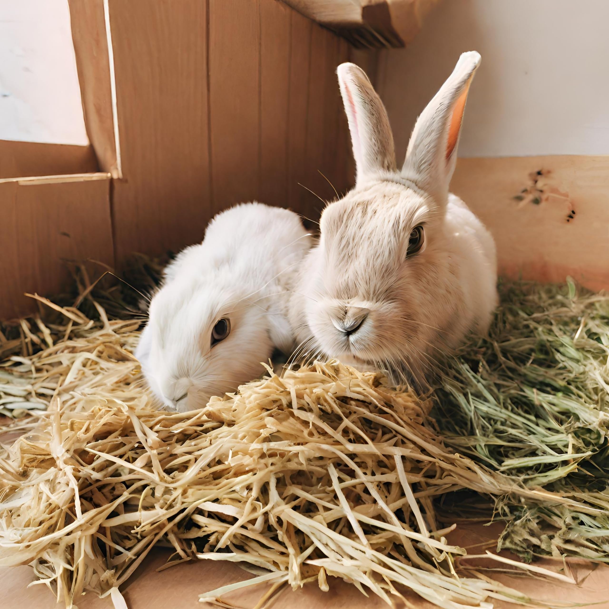 Heu für Kaninchen und Meerschweinchen (9-11kg) - Vegan, Wiesenheu als Einstreu und Futter für Hamster, Hasen und Nager - Kleintierheu getrocknet direkt vom Hof