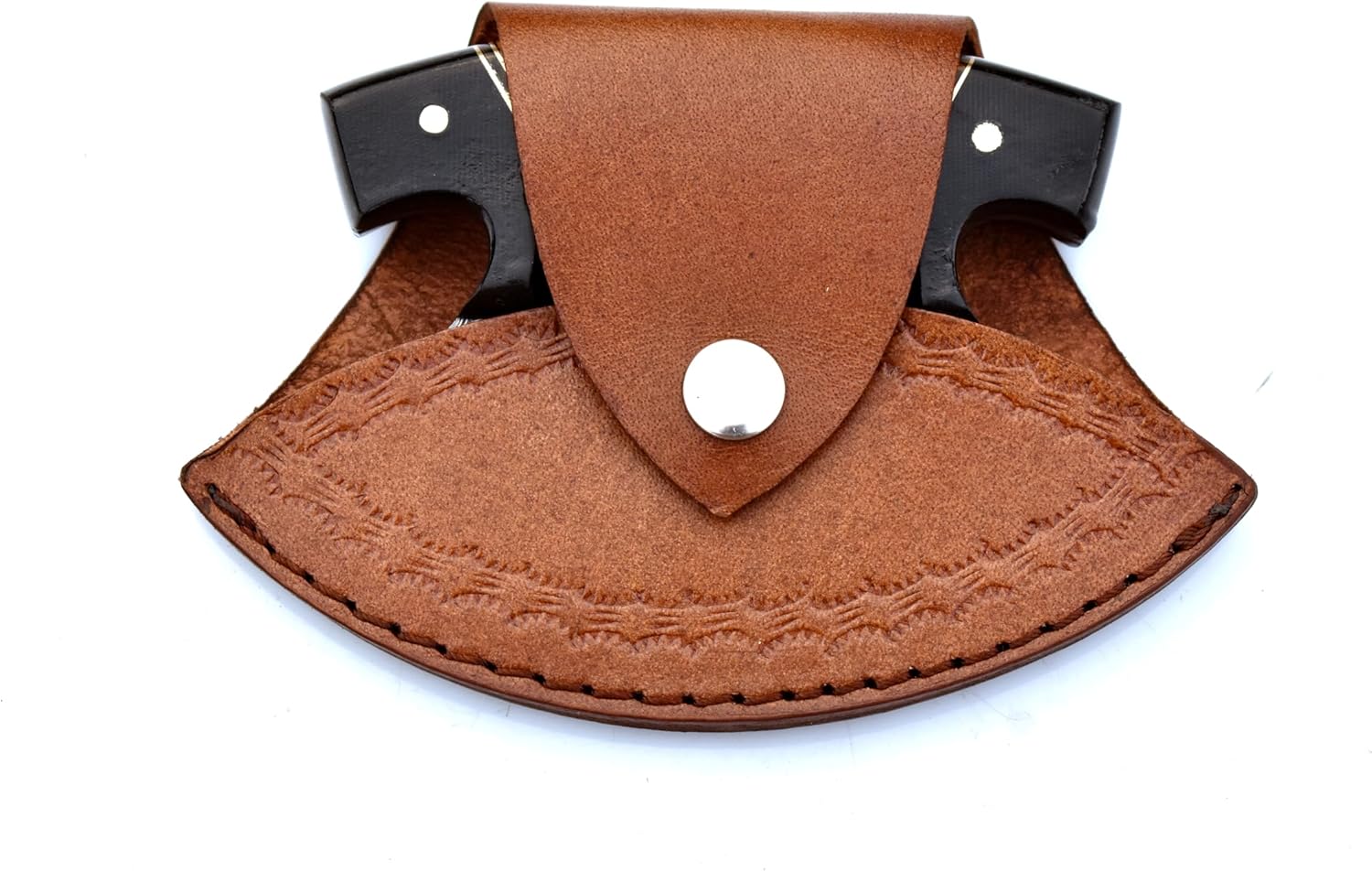 Damascus Steel ULU knife with Sheath Handmade Pizza Cutter Alaska Ulu Knife Ulu Kitchen Knife Ulu Chef Knife 5.5" Crescent Blade Chopping and Mincing Knife