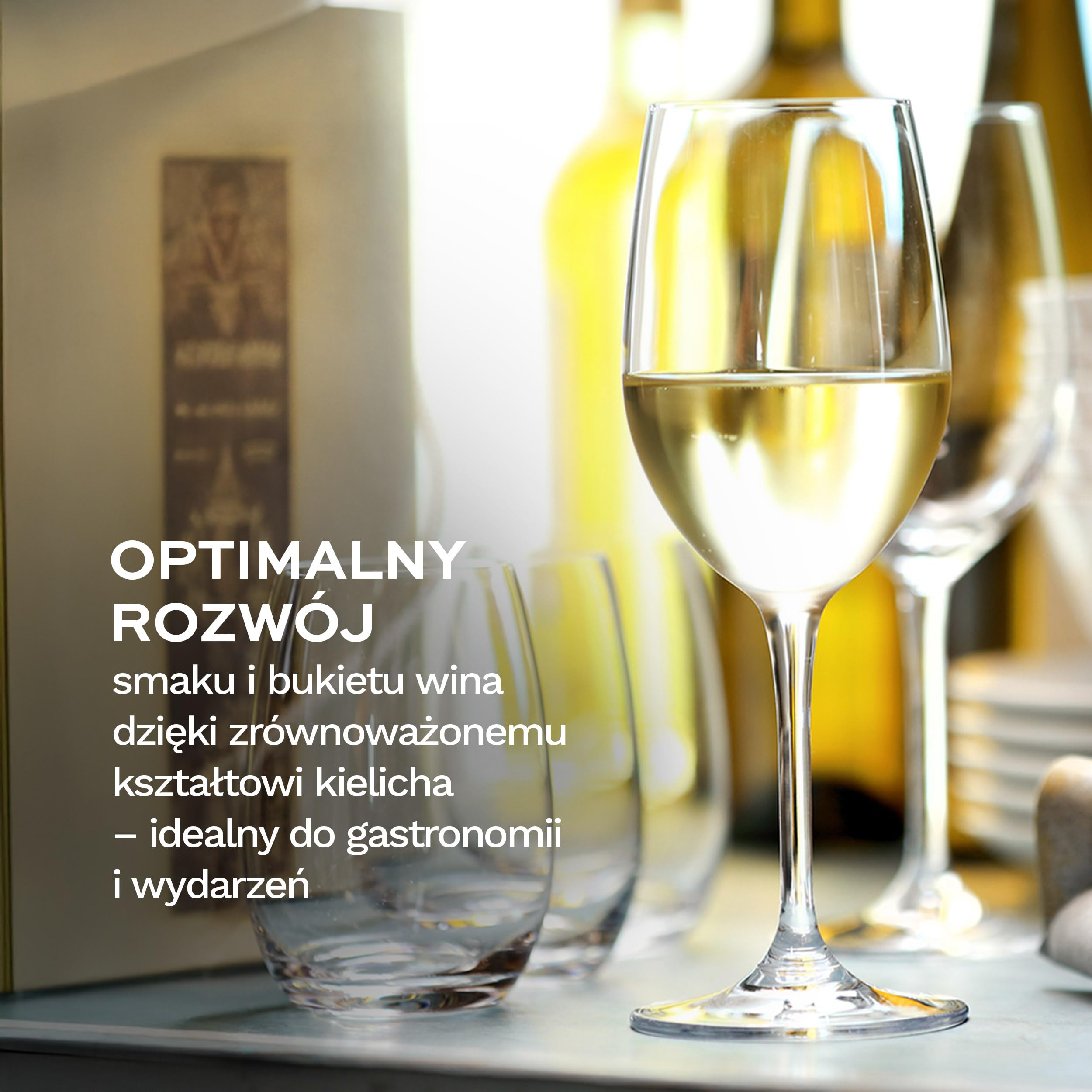 Stölzle Lausitz Kieliszki do Wina Białego Event Zestaw 6 szt., 360 ml – Kryształowe Kieliszki na Wina Białe i Średnie Czerwone – Eleganckie, Trwałe i Zmywarkoodporne, Wyprodukowane w Niemczech