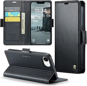 Mofurd Cover per iPhone 16e / iPhone 17e Libro in Pelle PU, [con 2 Pezzi Pellicola Vetro Temperato] Custodia Portafoglio Antiurto [Blocco RFID] [Funzione di Supporto] [Slot Schede], Verde