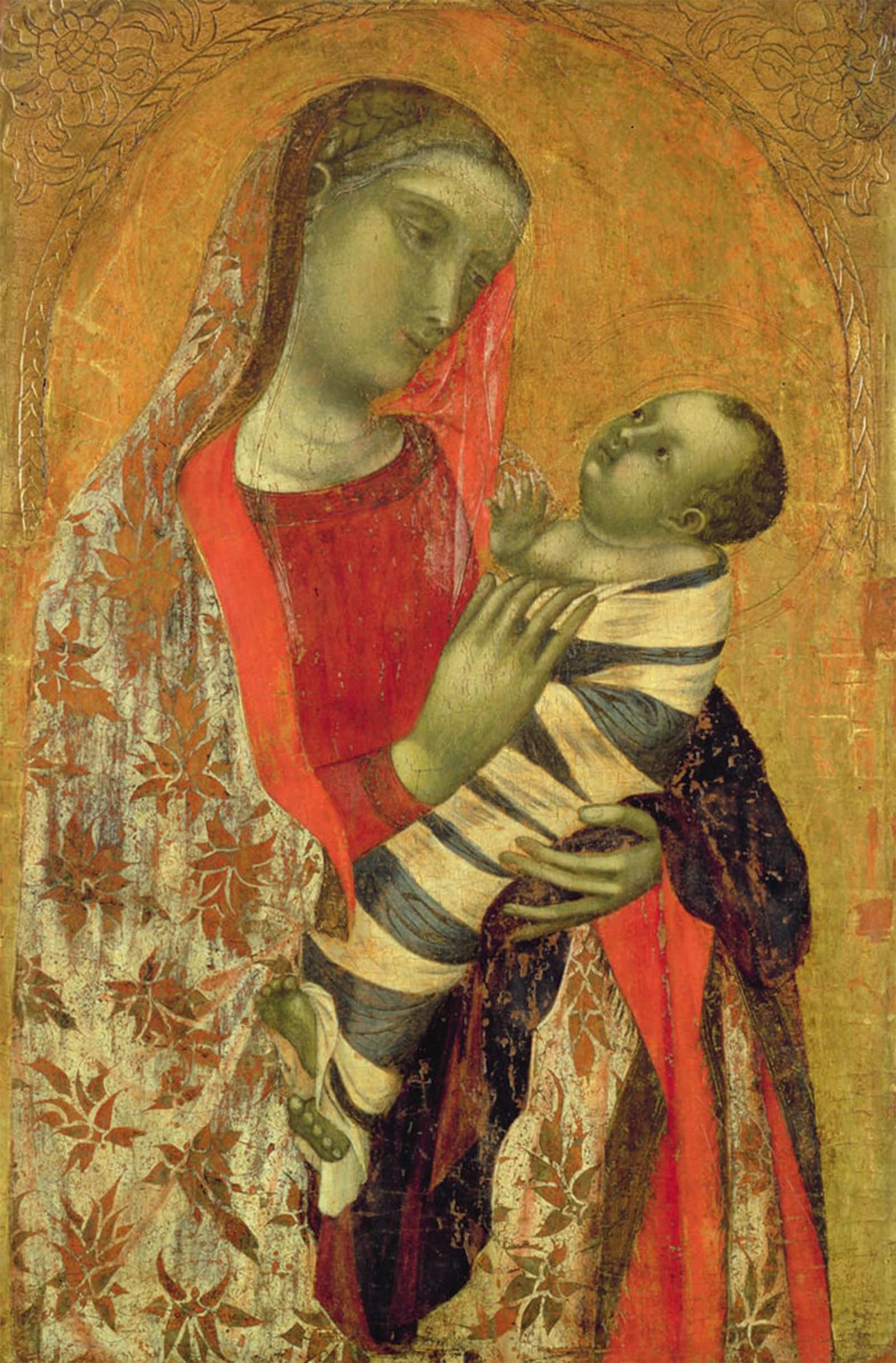 ARTXLXXBN Famous Art Print Poster Vintage Wall Art Lady and Child by Ambrogio Lorenzetti Canvas Art Poster for Home Decor 60x90cm
