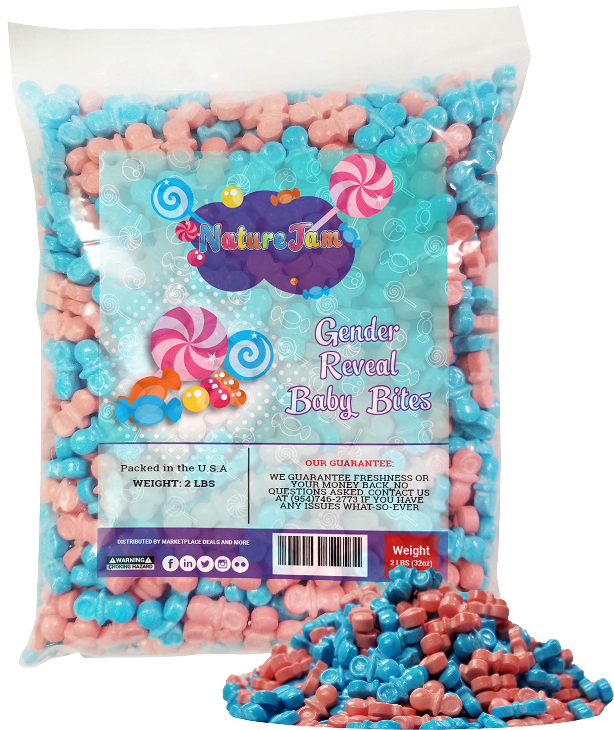 Buy GENDER REVEAL Baby Pacifiers Hard Candy2 Pounds BULK BagPINK