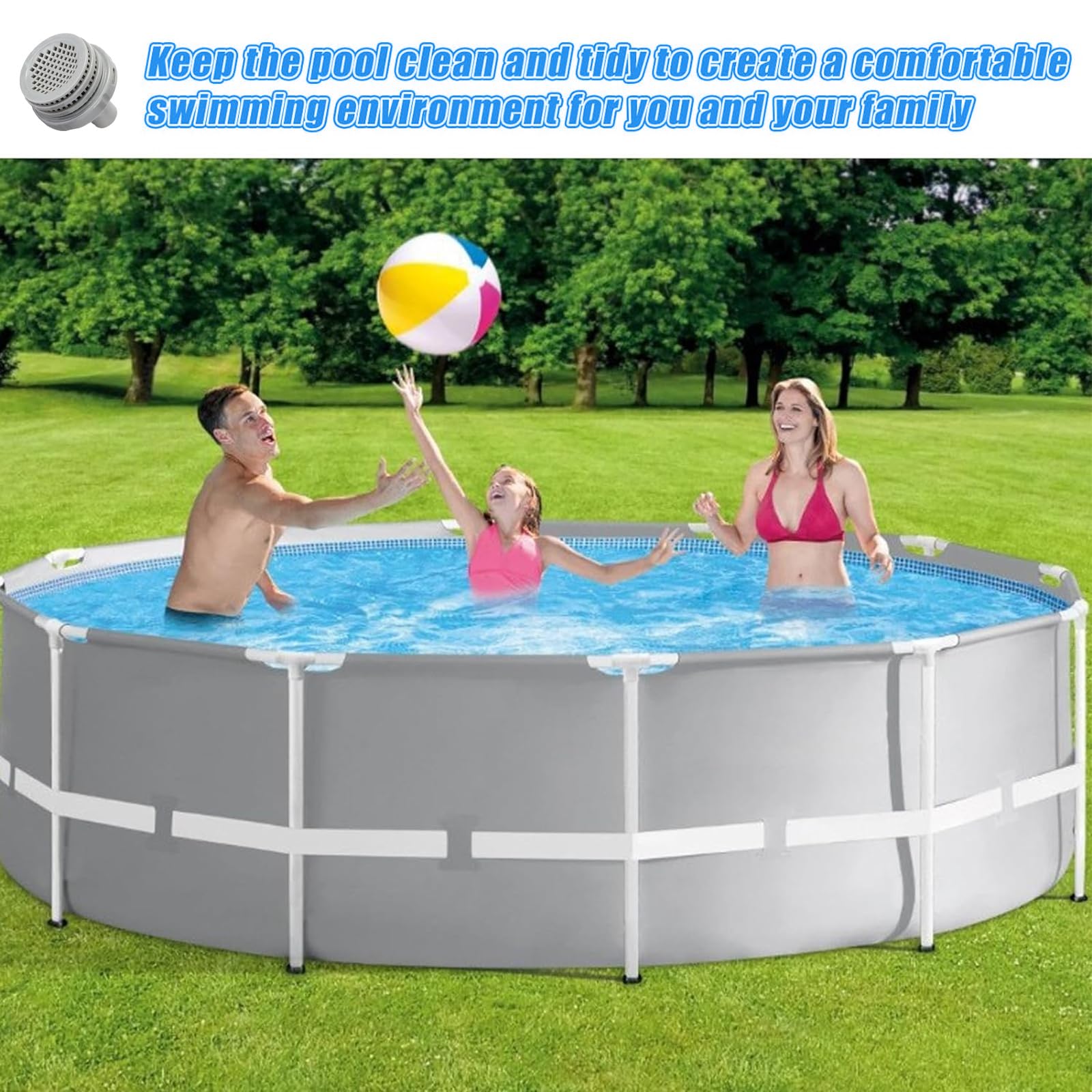 Conector de Filtro de Piscina,Conector de Chorro de Agua para Piscina 32mm,Accesorios de Piscina,Filtro de Salida de Piscina,Conector del Colador de la Piscina,para Piscina sobre