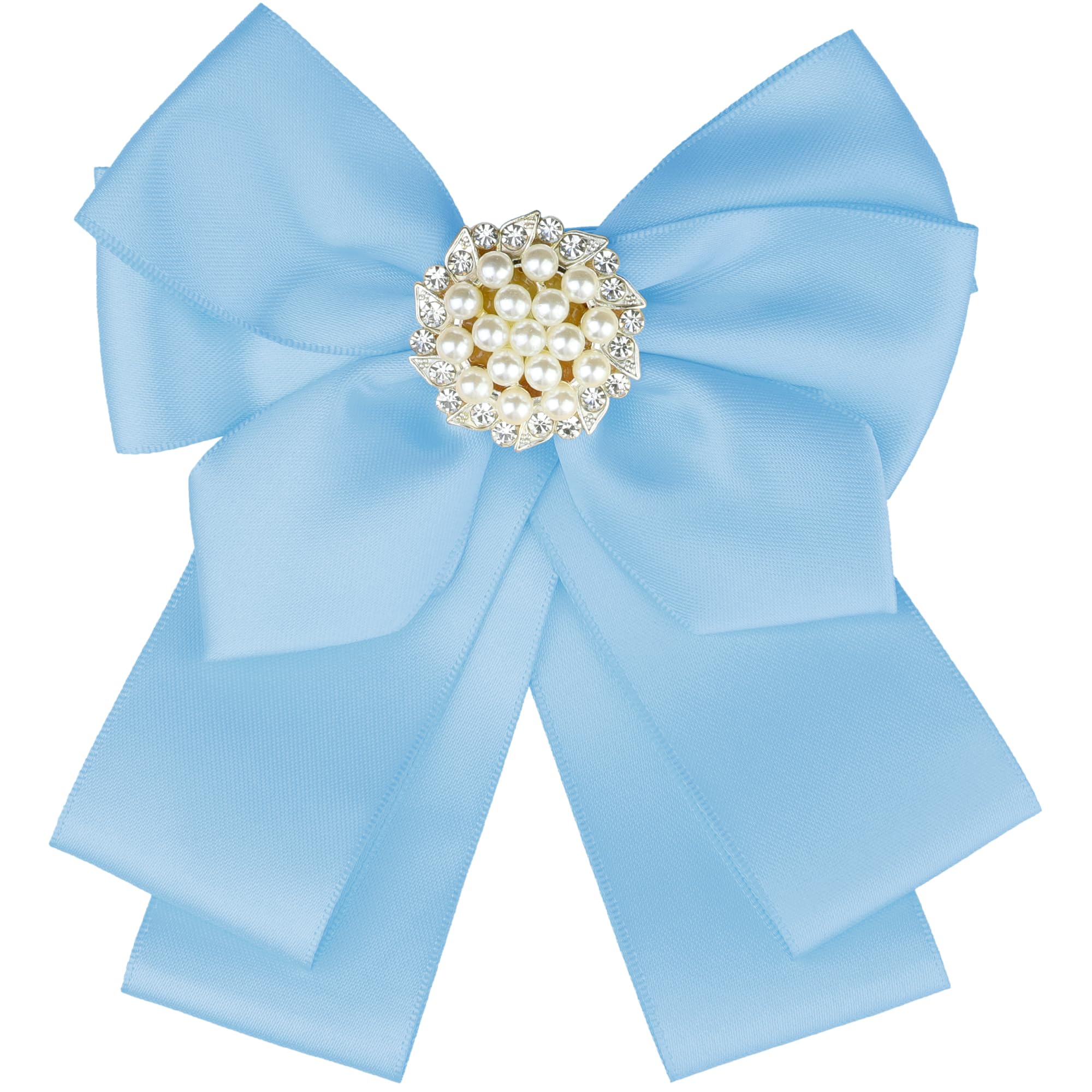 Women School Uniform Faux Ribbon Bowknot Pin Collar Necktie Bow