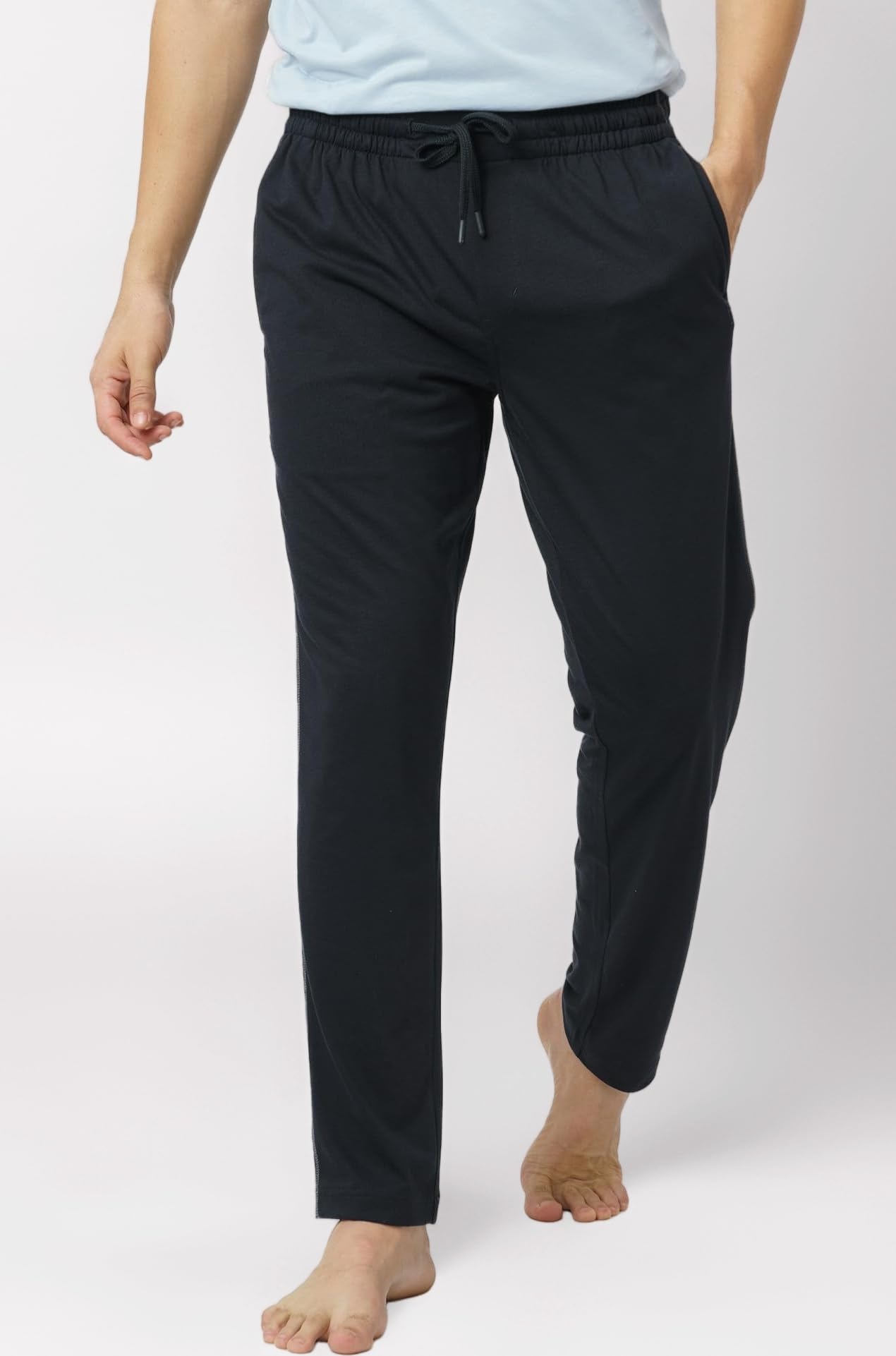 - Mens Joggers Track Pants, Cotton Blend Pants for Man, Hidden Side Zipper Pocket Men Trackpant, Pilling Proof Joggers Pant for Men