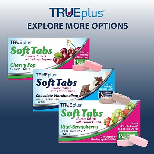 Miniatura 7 de TRUEplus Soft Tabs - Tabletas de glucosa  12 paquetes  48 pestañas (Cherry Pop)