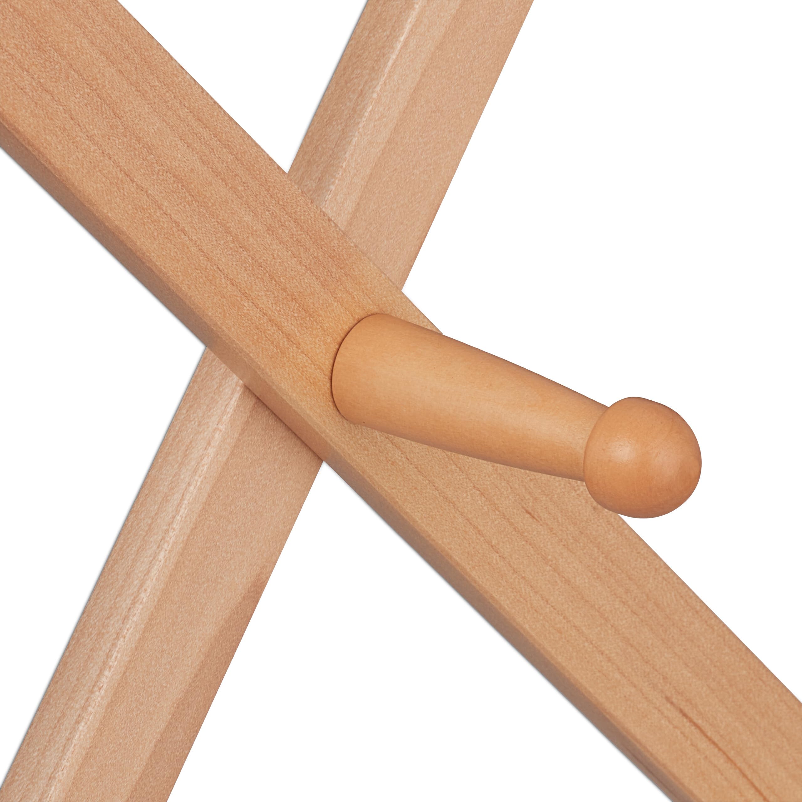 Relaxdays Attaccapanni da Parete, Appendiabiti Allungabile con 10 Ganci, Guardaroba Appendino Ingresso, Legno, Naturale