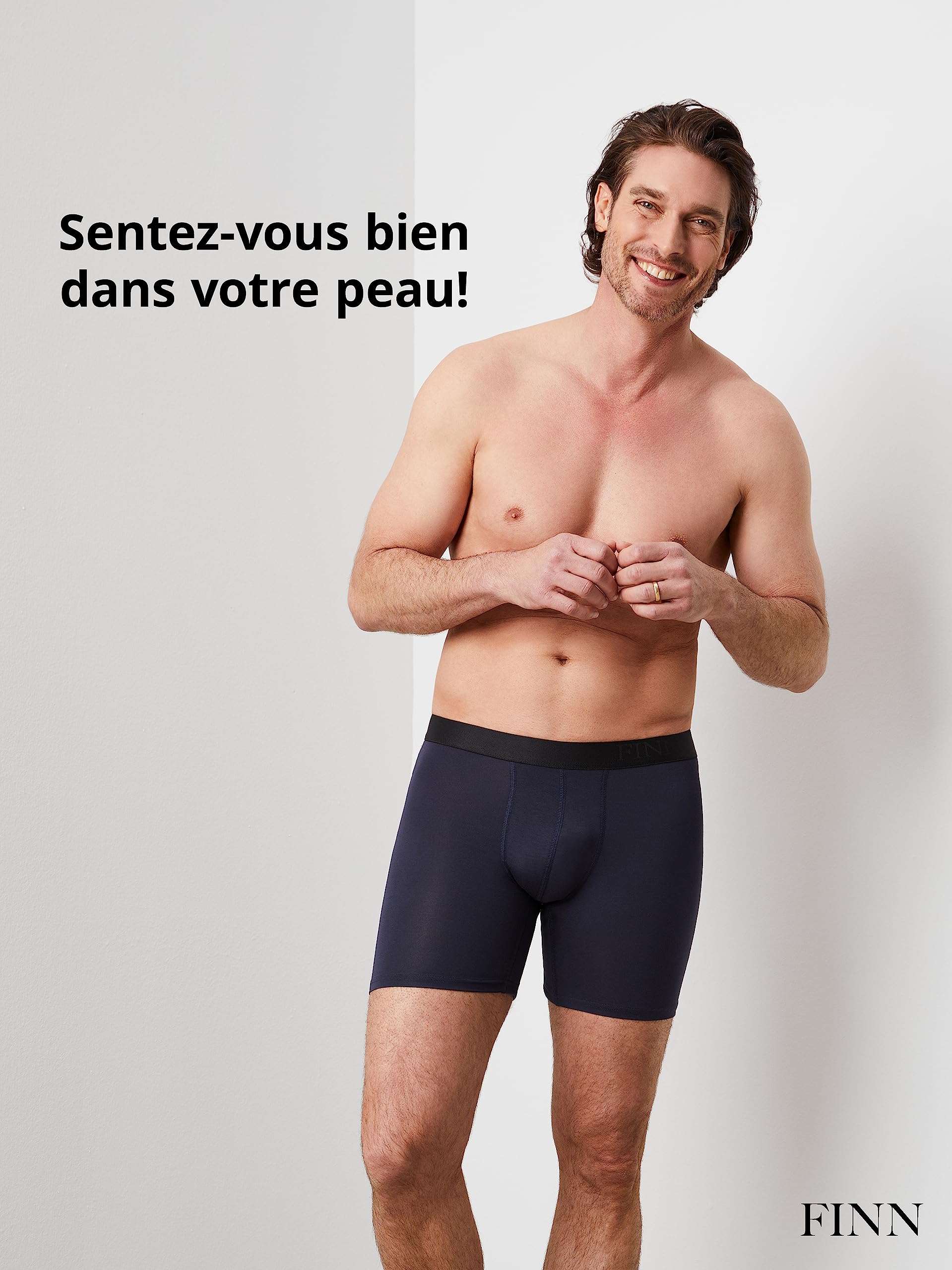 FINN Boxer Anti-Transpiration Homme - Protection Contre Les Taches de Sueur et Les Odeurs de Transpiration - Caleçon Contre la Forte Transpiration des Fesses