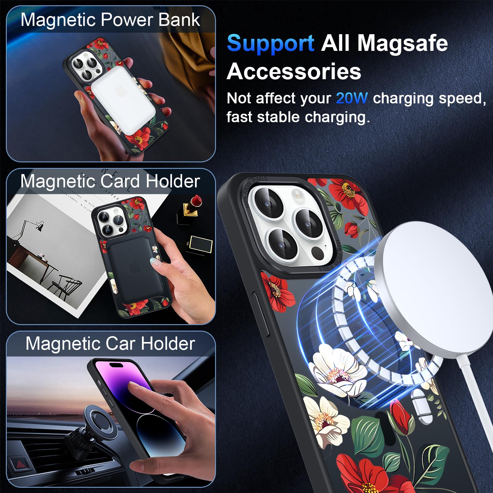 Cover Magnetica per Iphone 16 Pro, Compatibile Con Magsafe
