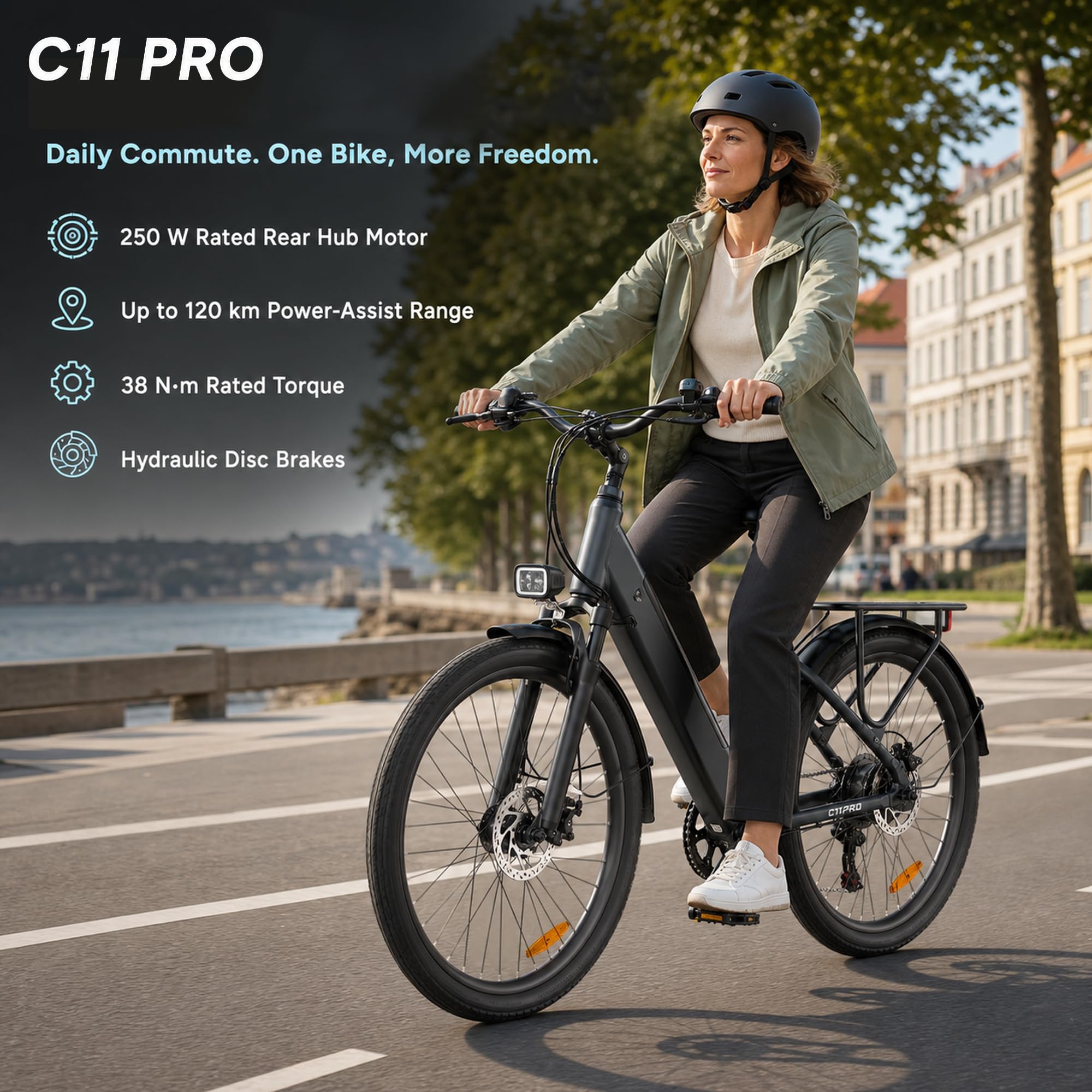 Vélo Électrique pour Adultes 36V 13Ah Autonomie 120km 25km/h