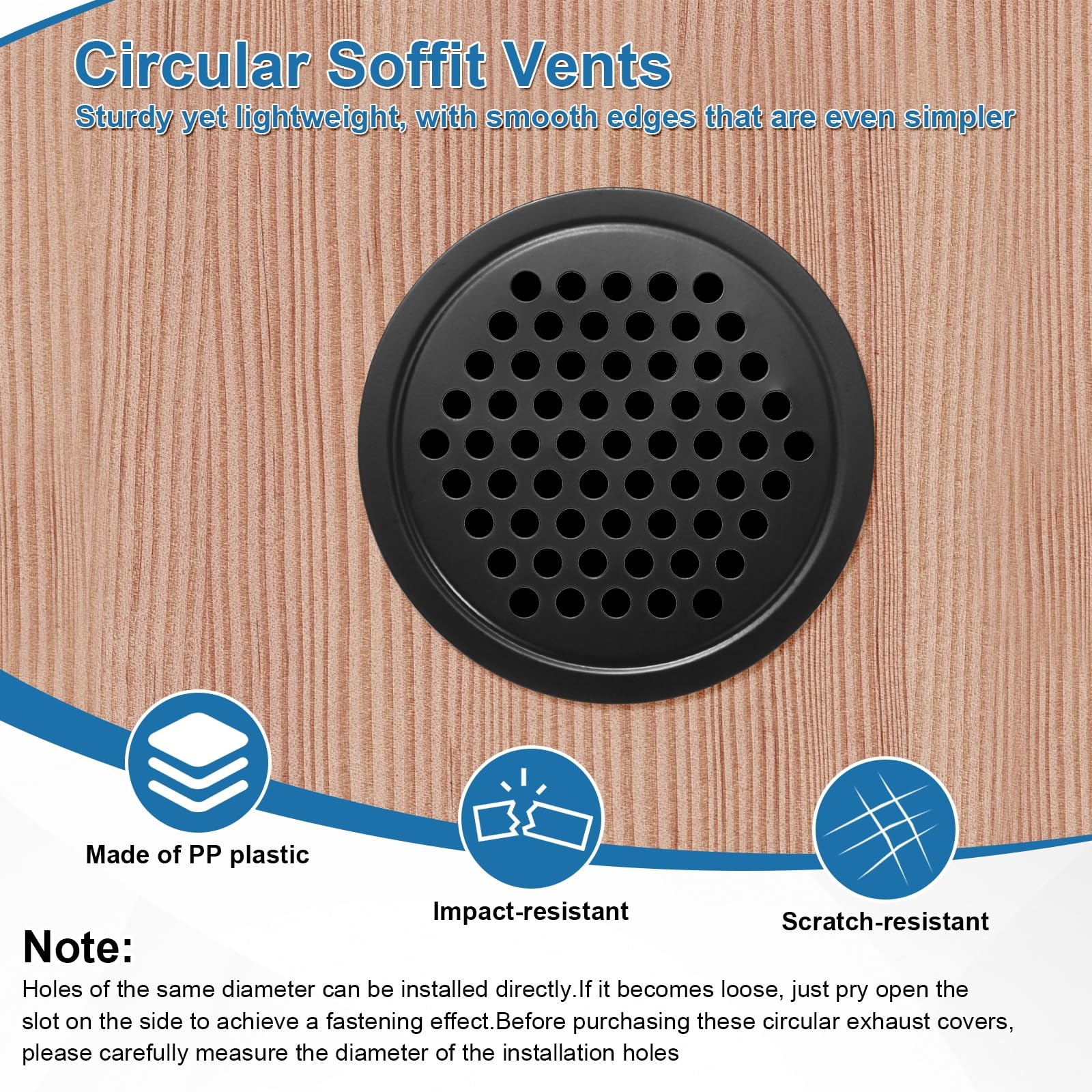 M METERXITY 20-Pack Circular Soffit Vents - Image 4