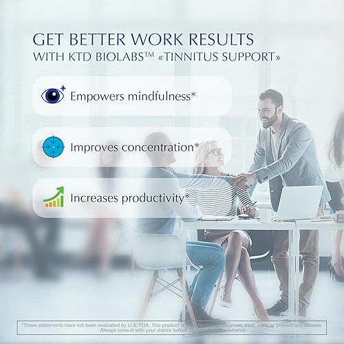Miniatura 5 de Alivio de tinnitus para orejas que zumban 595 mg  Suplemento de tinnitus Alivio de zumbido de oído  Deja de sonar en los oídos  Salud del oído