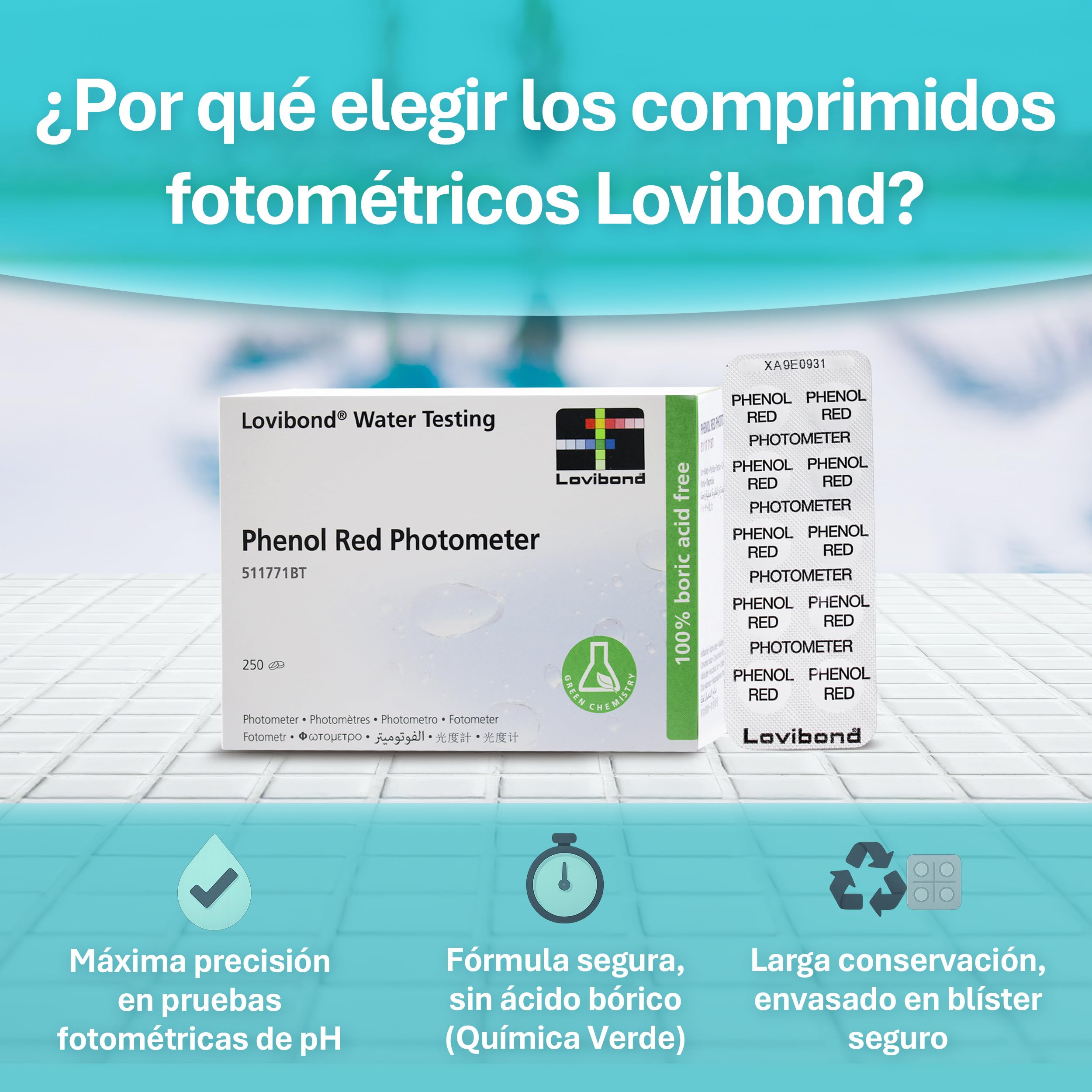Lovibond Phenol Red Photometer 500 pH Tablets