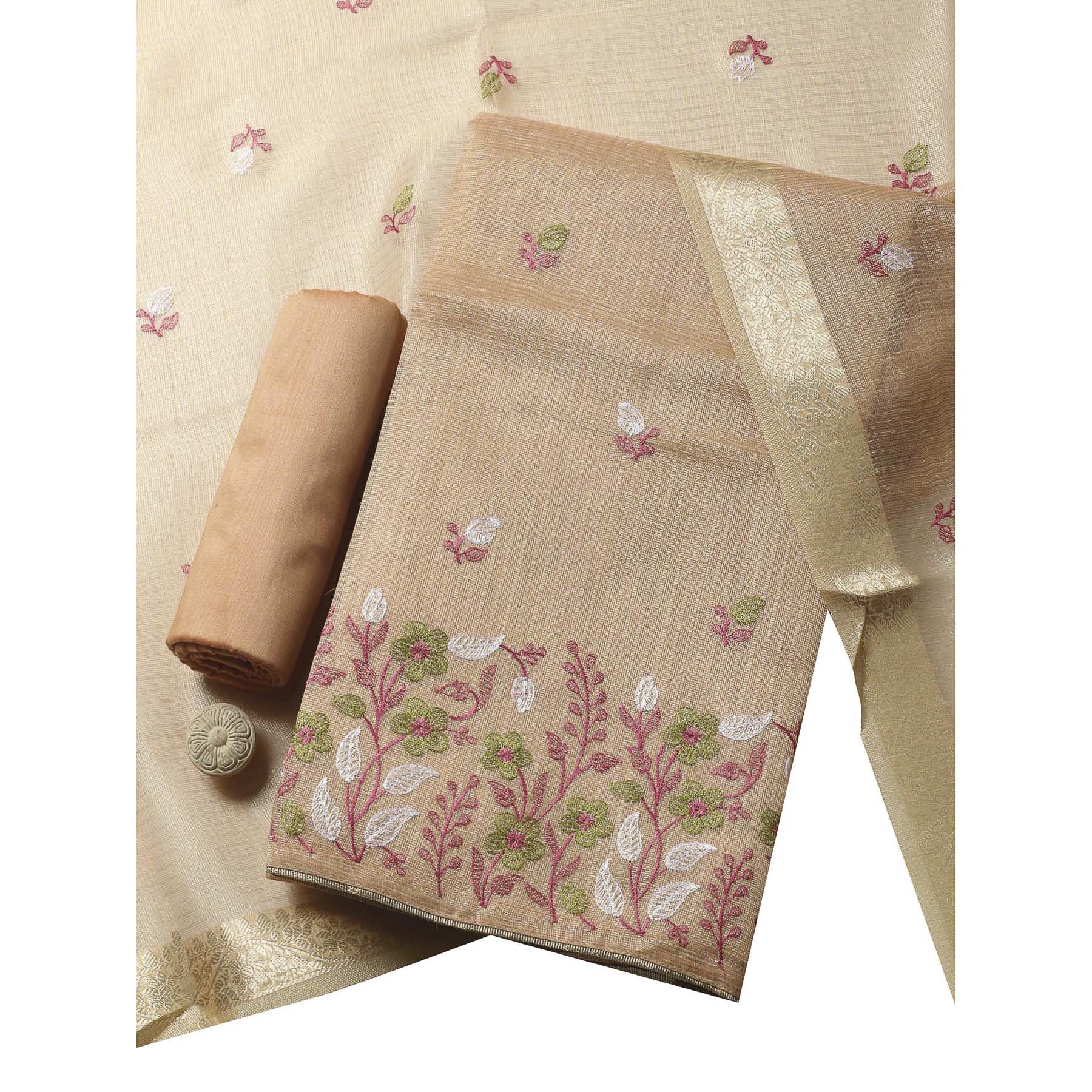 Cotton Suit Piece for Women | Soft Lightweight Cotton Suit Material | Elegant Unstitched Dress Material for Salwar Suit, Kurta.-image-46